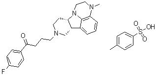 CAS 登录号：1187020-80-9, 1-(4-氟苯基)-4-[(6bR,10aS)-2,3,6b,9,10,10a-六氢-3-甲基-1H-吡啶并[3',4':4,5]吡咯并[1,2,3-de]喹喔啉-8(7H)-基]-1-丁酮对甲苯磺酸盐