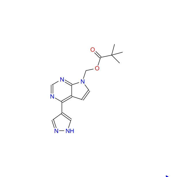 [4-(1H-吡唑-4-基)-7H-吡咯并[2,3-D]嘧啶-7-基]甲基特戊酸酯 1146629-77-7