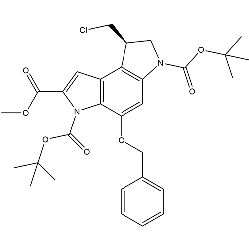 methyl (R)-5-benzyloxy-3,6-bis(tert-butoxycarbonyl)-1-(chloromethyl)-1,2-dihydro-3H-pyrrolo[3,2-e]indole-7-carboxylate