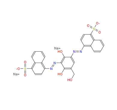 4553-89-3；巧克力棕HT；disodium 4,4'-[[2,4-dihydroxy-5-(hydroxymethyl)-1,3-phenylene]bis(azo)]bisnaphthalene-1-sulphonate