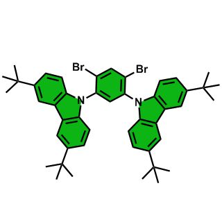 9,9'-（4,6-二溴-1,3-亚苯基）双（3,6-二叔丁基-9H-咔唑）