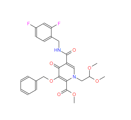 5-[[[(2,4-二氟苯基)甲基]氨基]羰基]-1-(2,2-二甲氧基乙基)-1,4-二氢-4-氧代-3-苄氧基-2-吡啶羧酸甲酯1229006-21-6