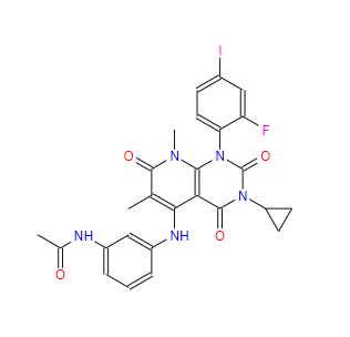 N-[3-[[3-环丙基-1-(2-氟-4-碘苯基)-1,2,3,4,7,8-六氢-6,8-二甲基-2,4,7-三氧代吡啶并[2,3-d]嘧啶-5-基]氨基]苯基]乙酰胺 871700-25-3