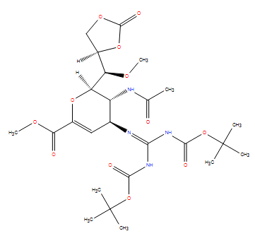 Methyl (2R,3R,4S)-3-acetamido-2-((S)-methoxy((R)-2-oxo-1,3-dioxolan-4-yl)methyl)-4-((2,2,10,10-tetramethyl-4,8-dioxo-3,9-dioxa-5,7-diazaundecan-6-ylidene)amino)