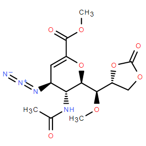 (4S,5R,6R,7S,8R)-5-(Acetylamino)-2,6-anhydro-4-azido-3,4,5-trideoxy-7-O-methyl-D-glycero-D-galacto-non-2-enonic Acid Methyl Ester Cyclic 8,9-Carbonate