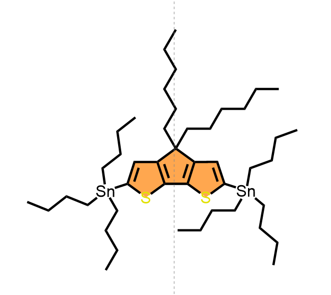 bis-(tributylstannyl)-4,4-dihexyl-cyclopenta[2,1-b:3,4-b']dithiophene