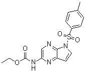 CAS 登录号：1869118-24-0, N-[5-[(4-甲基苯基)磺酰基]-5H-吡咯并[2,3-b]吡嗪-2-基]氨基甲酸乙酯