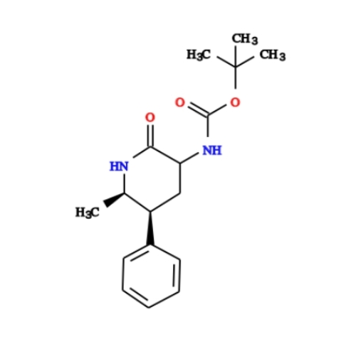 N-[(5S,6R)-6-甲基-2-氧-5-苯基哌啶-3-基]氨基甲酸叔丁酯 2983019-93-6