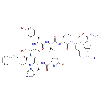 醋酸兰瑞肽，Lecirelin (Dalmarelin)  Acetate，61012-19-9