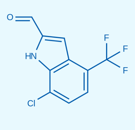 7-氯-4-(三氟甲基)-1H-吲哚-2-甲醛  883522-93-8