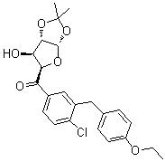 CAS 登录号：1103738-30-2, (5S)-1-C-[4-氯-3-[(4-乙氧基苯基)甲基]苯基]-4,5-O-(1-甲基亚乙基)-D-戊二醛-5,2-呋喃木糖
