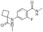 CAS 登录号:2227589-23-1, 甲基1-((3-氟-4-(甲基氨基甲酰)苯基)氨基)环丁烷羧酸酯