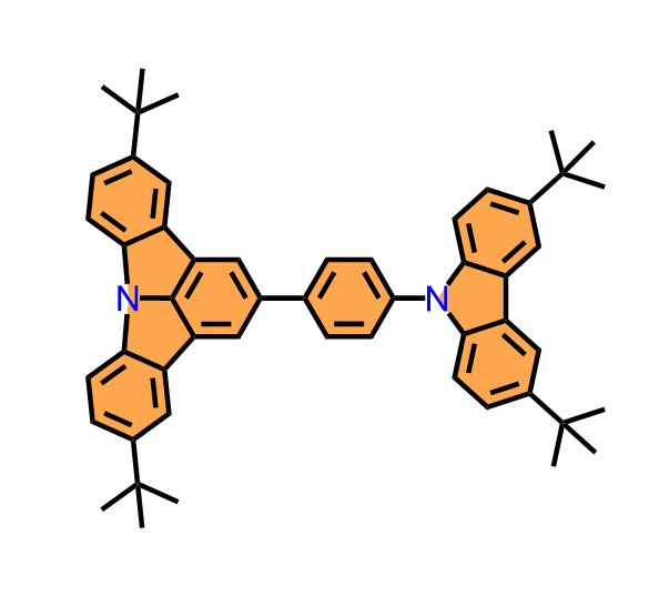 5,11-bis(1,1-dimethylethyl)-2-(4-(3,6-bis(1,1-dimethylethyl)-9H-carbazol-9-yl)phenyl)indolo[3,2,1-jk]carbazole