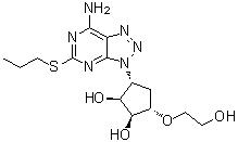 CAS 登录号：1251765-07-7, (1S,2S,3R,5S)-3-[7-氨基-5-(丙硫基)-3H-1,2,3-三唑并[4,5-d]嘧啶-3-基]-5-(2-羟基乙氧基)-1,2-环戊烷二醇
