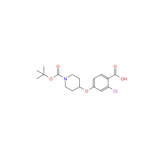 4-(1-(tert-butoxycarbonyl)piperidin-4-yloxy)-2-chlorobenzoic acid