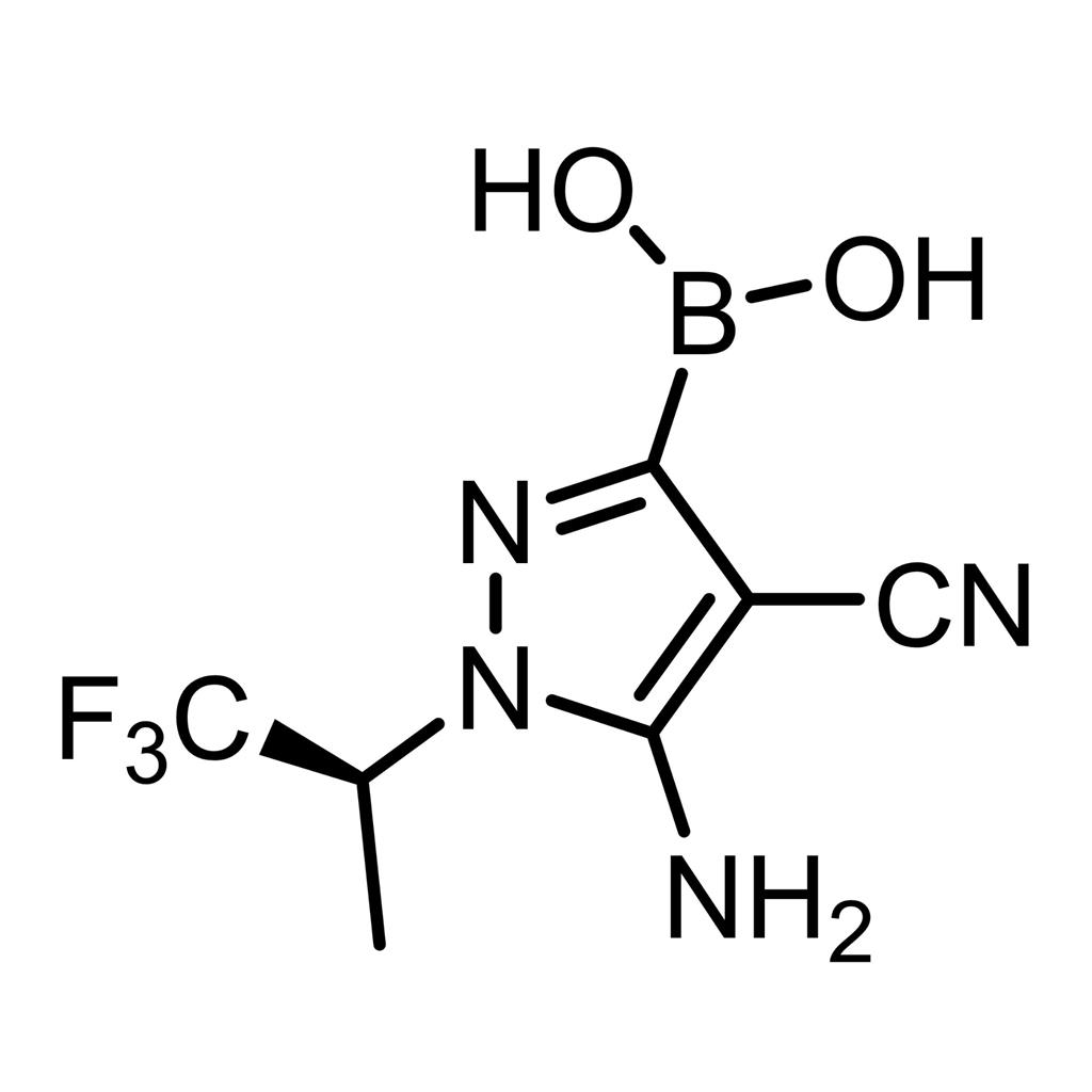 (S)- 5-氨基-4-氰基-1-(1,1,1-三氟丙-2-基)-1H-吡唑-3-硼酸 2764851-21-8