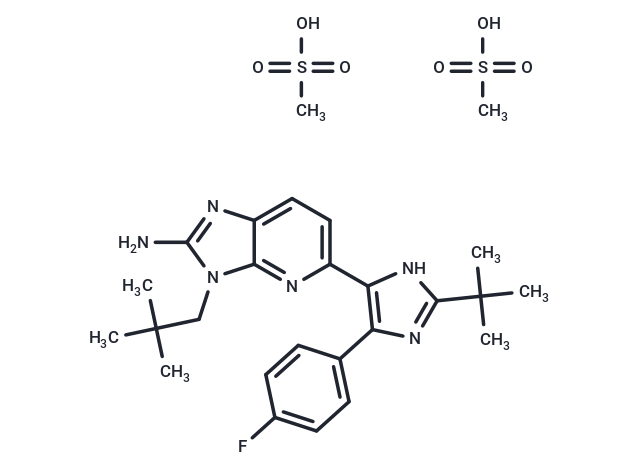 化合物 Ralimetinib dimesylate|T6047|TargetMol