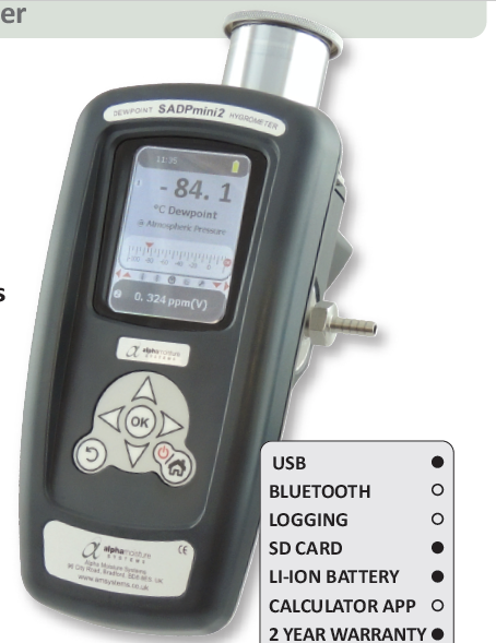 新一代手持露点仪SADPmini2-EX