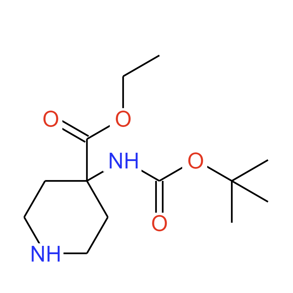 4-((叔丁氧基羰基)氨基)哌啶-4-羧酸乙酯 956460-98-3