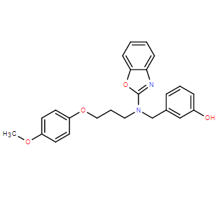 3-[[2-苯并恶唑基[3-(4-甲氧基苯氧基)丙基]氨基]甲基]苯酚