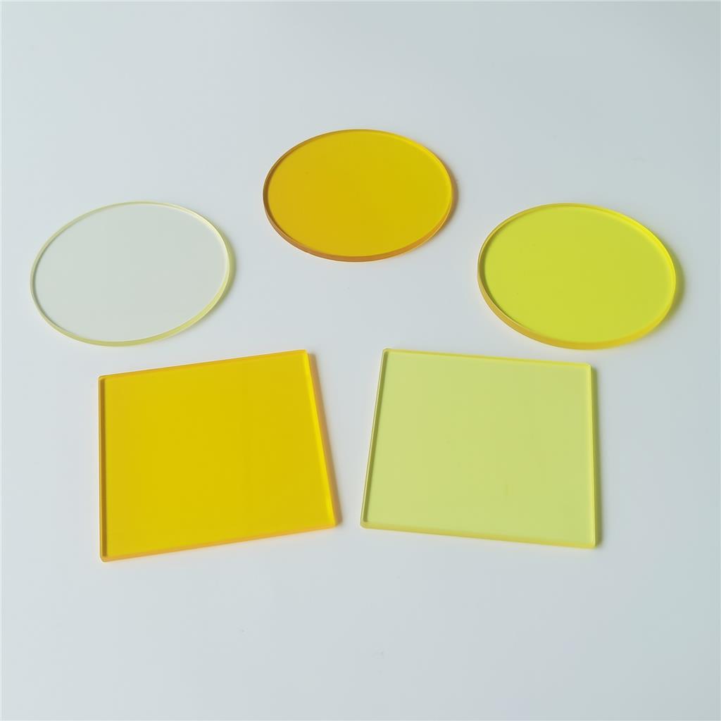 截止型玻璃JB420 JB450高透光金黄色光学玻璃加工