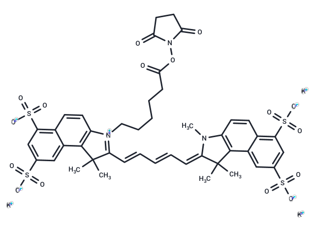 化合物 Sulfo-CY-5.5 NHS ester tripotassium|T87463|TargetMol