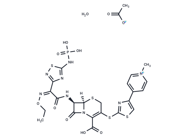 化合物 Ceftaroline fosamil (hydrate)(acetate)|T74591|TargetMol