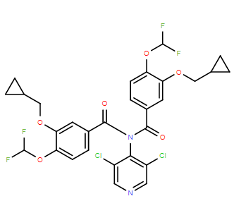 3-(环丙基甲氧基)-N-(3-(环丙基甲氧基)-4-(二氟甲氧基)苯甲酰基)-N-(3,5-二氯吡啶-4-基)-4-(二氟甲氧基)苯甲酰胺