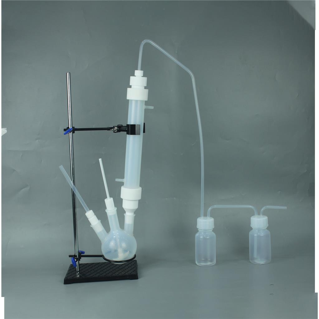 氟化氢PFA蒸馏冷凝收集装置PFA反应装置三口烧瓶冷凝回流