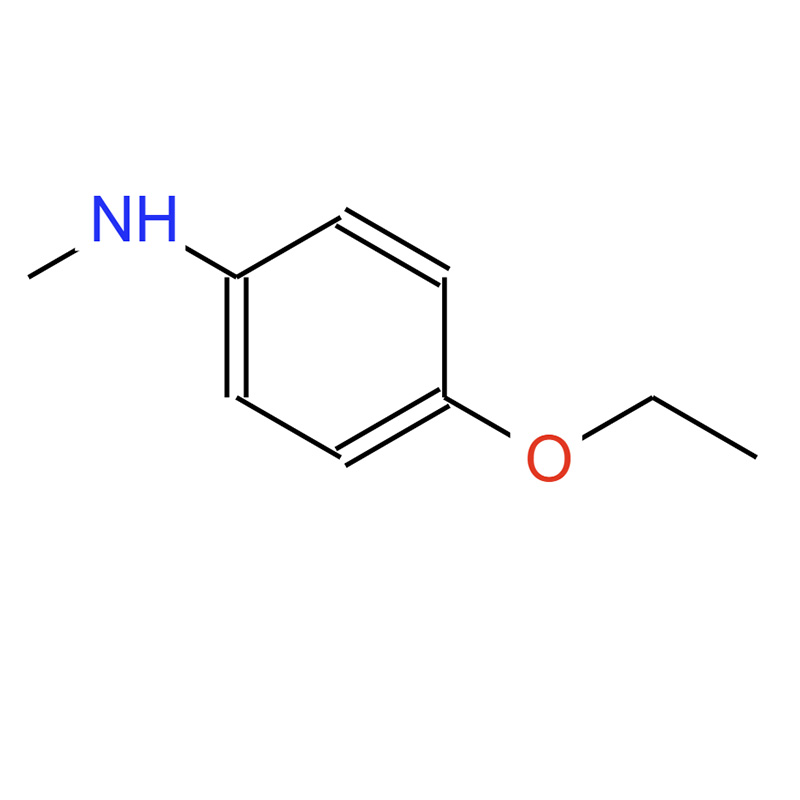 N-甲基对乙氧基苯胺，4-乙氧基-N-甲基苯胺，3154-18-5