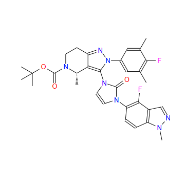 (4S)-2-(4-氟-3,5-二甲基苯基)-3-[3-(4-氟-1-甲基吲唑-5-基)-2-氧代咪唑-1-基]-4-甲基-6,7-二氢-4H-吡唑并[4,3-C]吡啶-5-羧酸叔丁酯