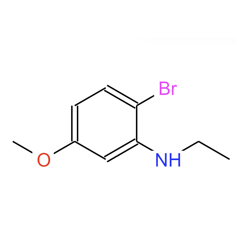 2-溴-N-乙基-5-甲氧基苯胺，1491754-06-3