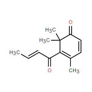 4,6,6-Trimethyl-5-[(E)-1-oxo-2-butenyl]-2,4-cyclohexadien-1-one