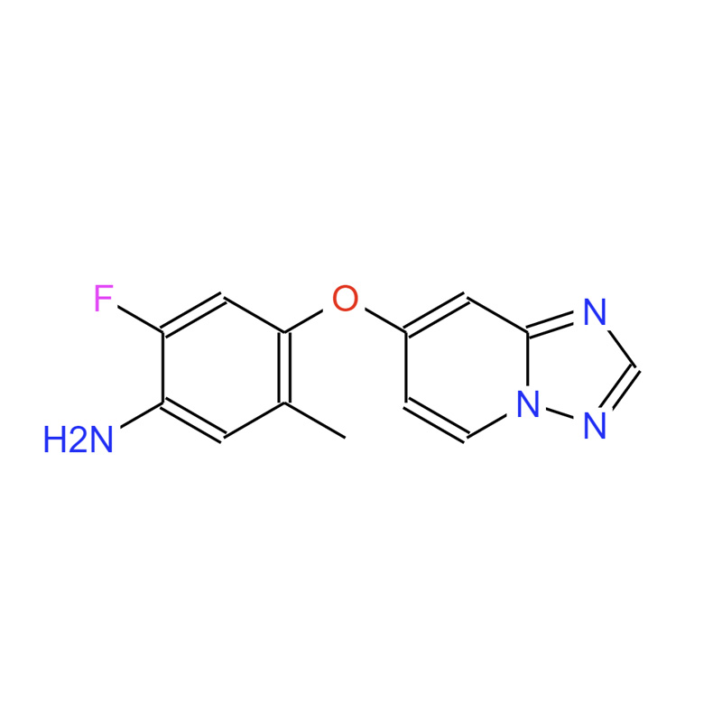 4-([1,2,4]三唑并[1,5-A]吡啶-7-基氧基)-2-氟-5-甲基苯胺，2387572-75-8