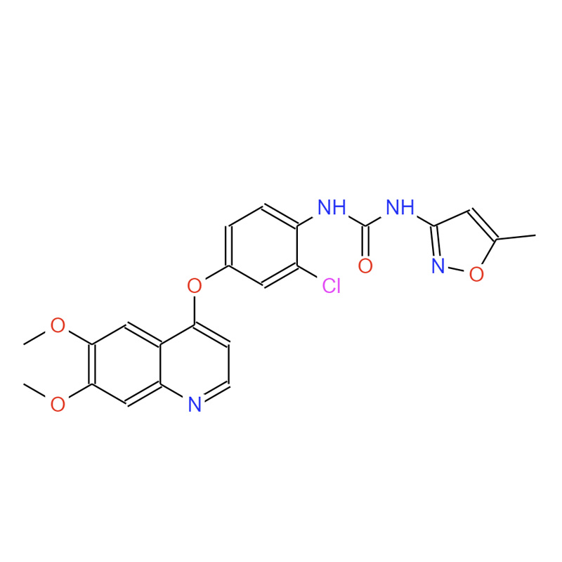  475108-18-0，N-[2-氯-4-[(6,7-二甲氧基-4-喹啉基)氧基]苯基]-N'-(5-甲基-3-异恶唑基)脲