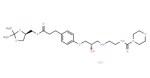  ((R)-2,2-二甲基-1,3-二氧戊环-4-基)甲基3-(4-((S)-2-羟基-3-((2-(吗啉-4-甲酰胺基)乙基))氨基)丙氧基)苯基)丙酸酯盐酸盐