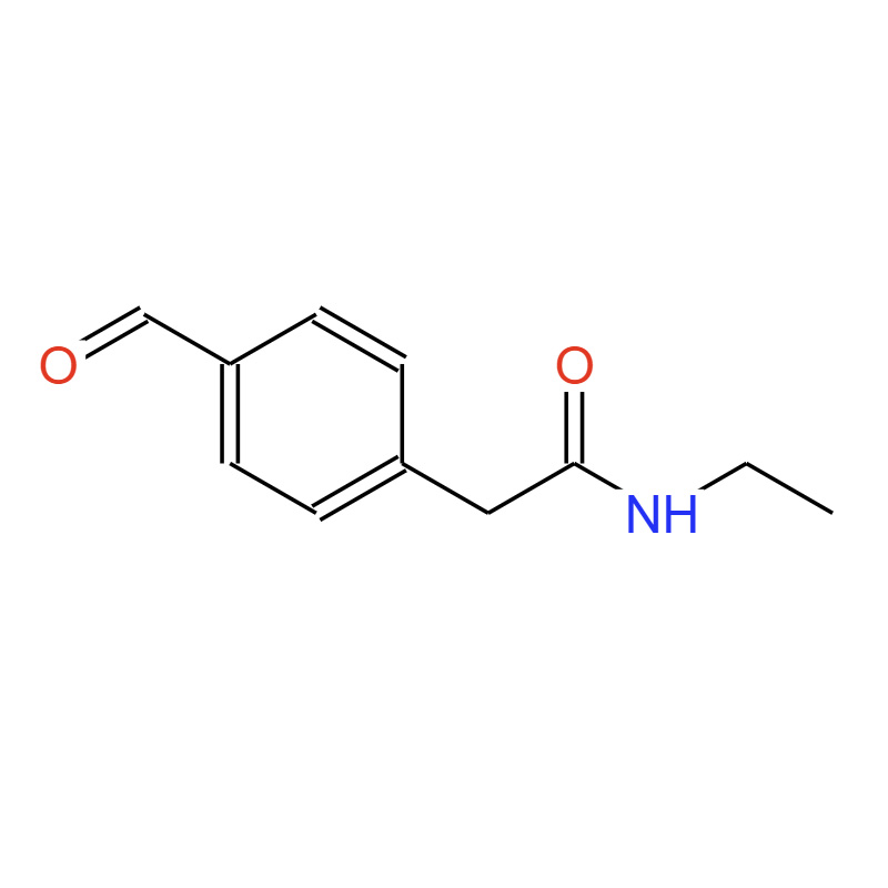 N-乙基-2-(4-甲酰基苯基)乙酰胺，2477812-42-1，Benzeneacetamide, N-ethyl-4-formyl-