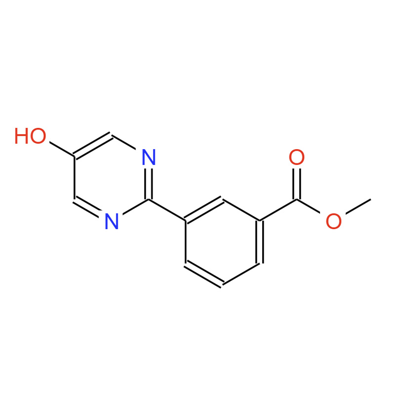 3-(5-羟基嘧啶-2-基)苯甲酸甲酯，1092568-87-0