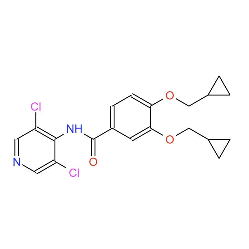 1391052-24-6，BenzaMide，N-(3,5-二氯吡啶-4-基)-3,4-双环丙基甲氧基苯甲酰胺