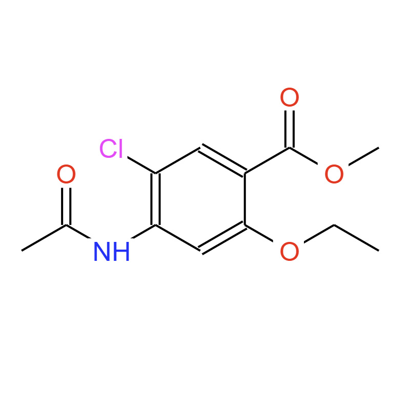 4-乙酰氨基-5-氯-2-乙氧基苯甲酸甲酯，4235-43-2