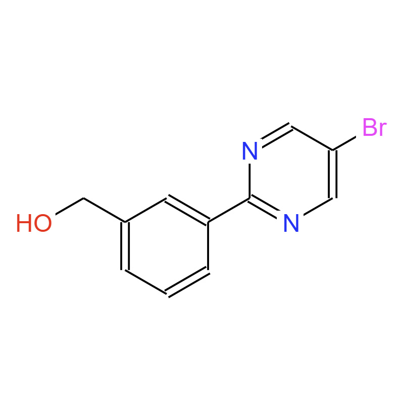 3-(5-溴嘧啶基)苯甲醇，1092568-90-5