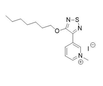 3-[4-(庚基氧基)-1,2,5-硫杂二氮杂环戊熳-3-基]-1-甲基吡啶-1-正离子 碘离子