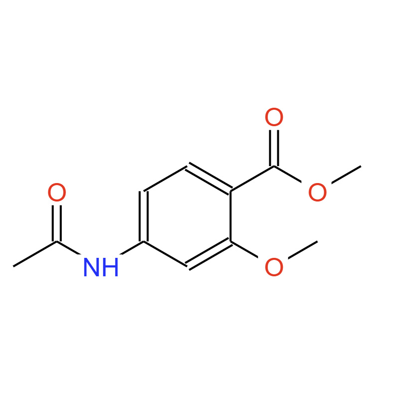 4-乙酰氨基-2-甲氧基苯甲酸甲酯，4093-29-2