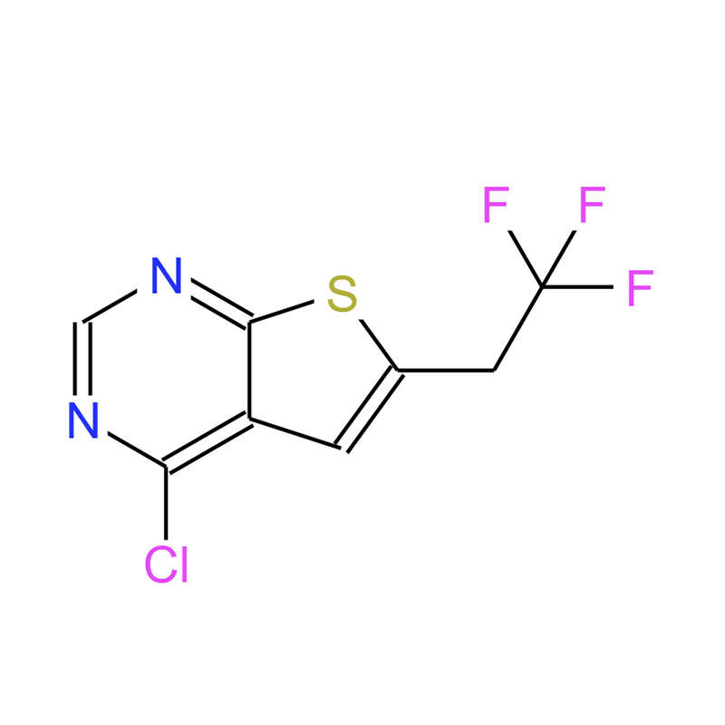4-氯-6-(2,2,2-三氟乙基)噻吩并[2,3-D]嘧啶，1628317-85-0