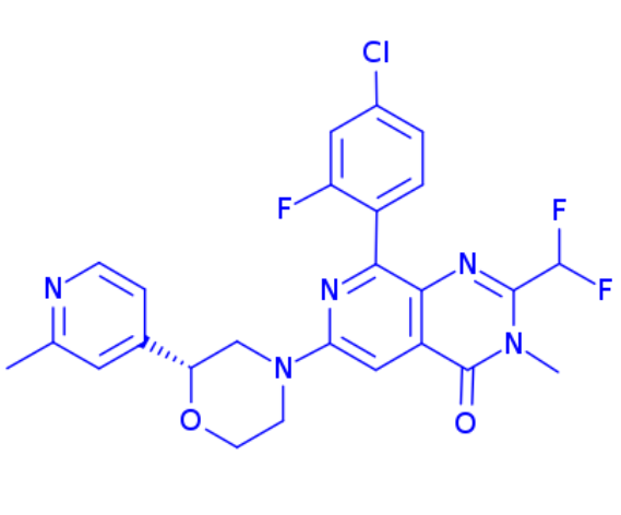 8-(4-chloro-2-fluorophenyl)-2-(difluoromethyl)-3-methyl-6-[(2R)-2-(2-methyl-4-pyridyl)morpholino]pyrido[3,4-d]pyrimidin-4-one