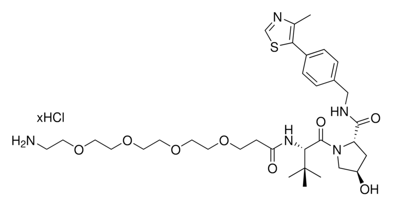 (2S,4R)-1-((S)-1-氨基-17-(叔丁基)-15-氧代-3,6,9,12-四氧杂-16-氮杂十八烷基-18-OYL)-4-羟基-N-(4-(4-甲基噻唑-5-基)苄基)吡咯烷-2-甲酰胺盐酸盐