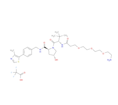 (2S,4R)-1-((S)-1-氨基-14-(叔丁基)-12-氧代-3,6,9-三氧杂-13-氮杂十五烷-15-酰基)-4-羟基-N-(4-(4-甲基噻唑-5-基)苄基)吡咯烷-2-甲酰胺 三氟乙酸盐