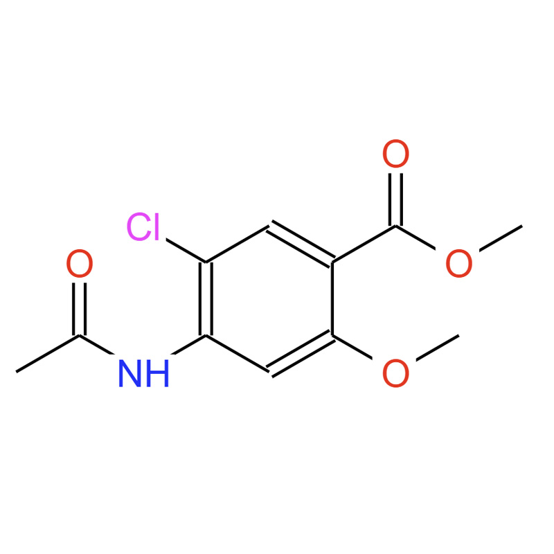 4-乙酰氨基-5-氯-2-甲氧基苯甲酸酯，4093-31-6