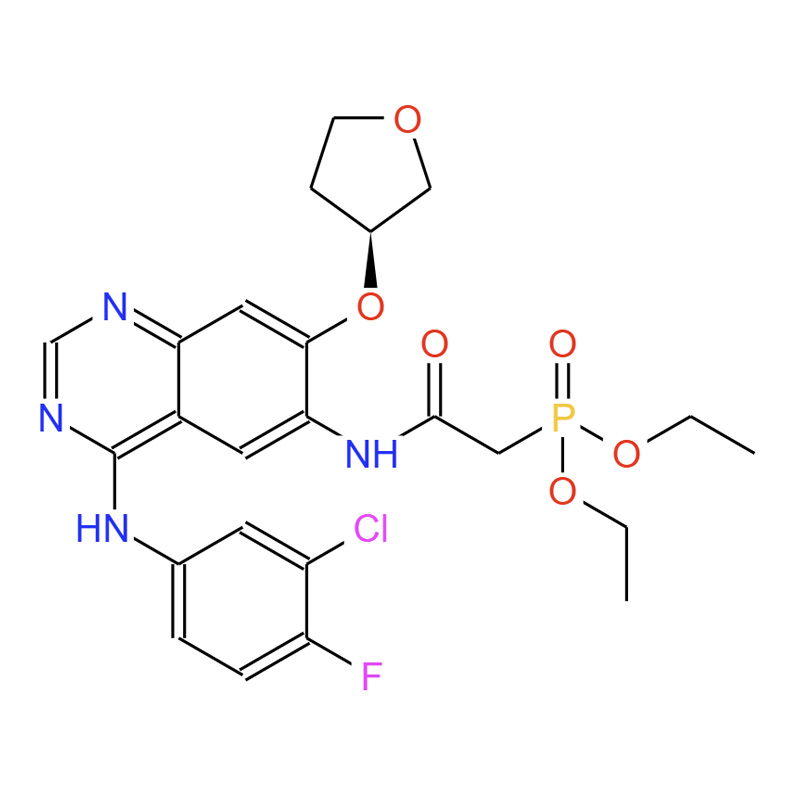 618061-76-0，P-[2-[[4-[(3-氯-4-氟苯基)氨基]-7-[[(3S)-四氢-3-呋喃基]氧基-6-喹唑啉基]氨基]-2-氧代乙基]膦酸二乙酯