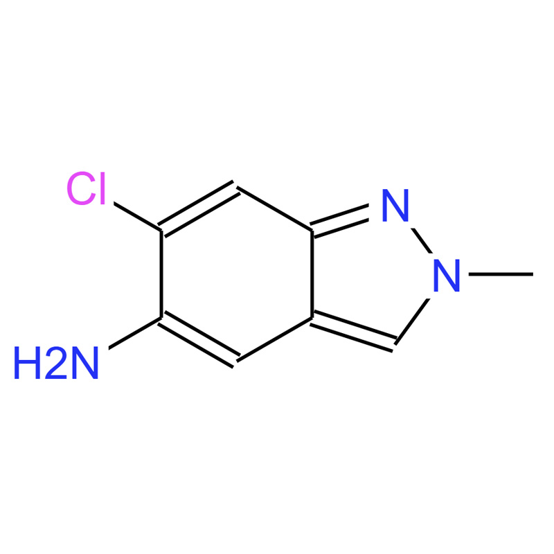 6-氯-2-甲基-2H-吲唑-5-胺，1893125-36-4，6-chloro-2-methyl-2H-indazol-5-amine